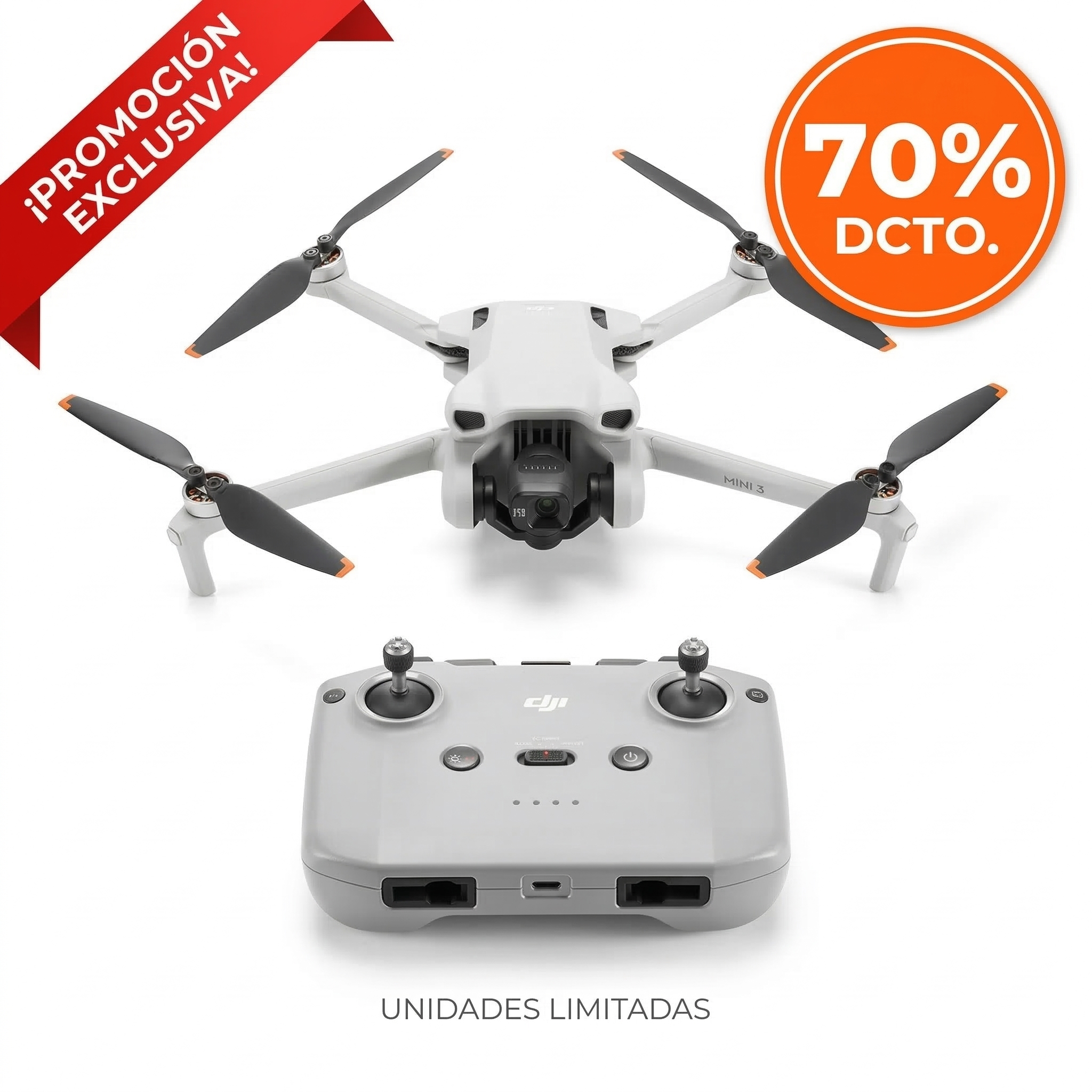 DJI Mini 3 Pro - Dron Mini con Mando a distancia y cámara, ligero y plegable con video 4K HDR